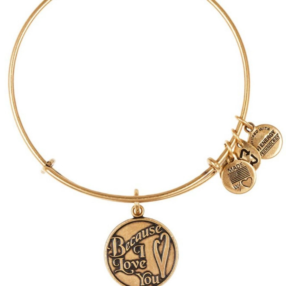 Alex and Ani Gold Because I Love You Bracelet